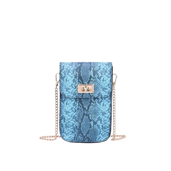 SoldJUST IN! Snake print Cross Body Cell Phone Bag - Picture 7 of 8